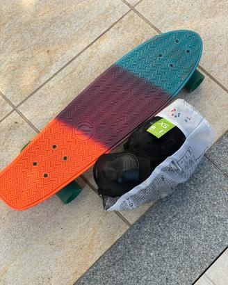 Skateboard Oxelo con protezioni