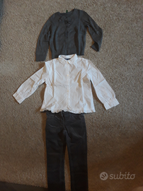 Golfino camicia pantalone bambina