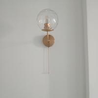 Coppia di lampade a parete in vetro