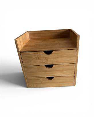 organizer in legno da scrivania porta oggetti