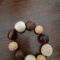 bracciale legno cotone 