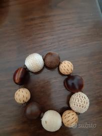 bracciale legno cotone 