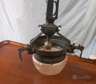 lampadario liberty in ottone