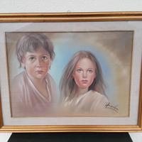 Quadro olio"Maternità" autore Cicala su tela