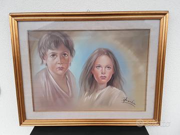 Quadro olio"Maternità" autore Cicala su tela