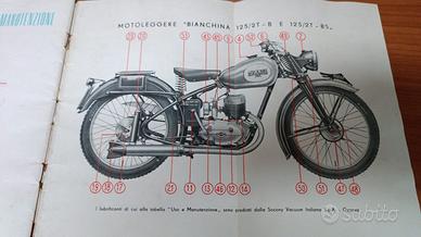 Libretto uso e manutenzione Bianchi Bianchina 125