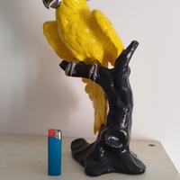 Pappagallo ceramica ridipinto 