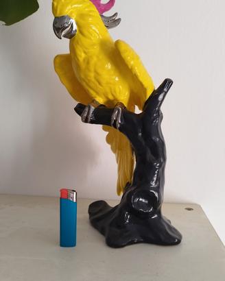 Pappagallo ceramica ridipinto 