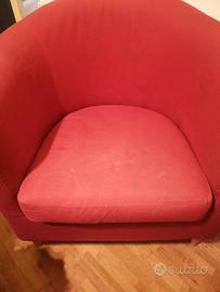 poltrona  vintage tulsta Ikea rossa