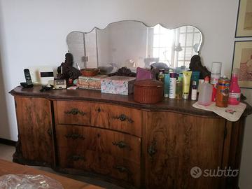 MOBILE ANTICO BASSO CON SPECCHIO ANNI '30