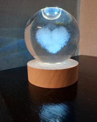 sfera luminosa cuore a nuvola 