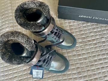 Stivaletti camoscio Armani Exchange nuovi