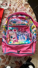 Zaino trolley SJ Gang Colorbow Girl con 3 ruote