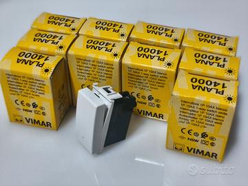 SET 10 PEZZI INTERRUTTORI VIMAR PLANA 14000