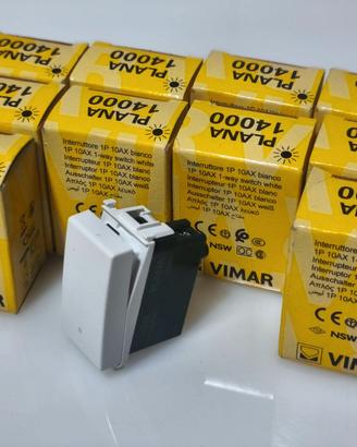SET 10 PEZZI INTERRUTTORI VIMAR PLANA 14000
