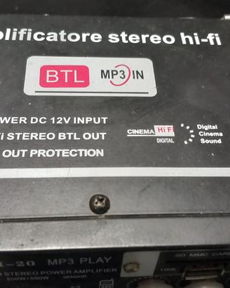 500watt x2piccolo amplificatore 