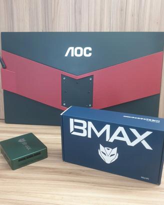 BMAX B6 Pro Mini PC + Monitor AOC AGON POSTAZIONE