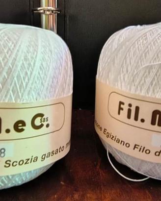 2 Gomitoli da 100 gr. filo di scozia N°8 uncinetto