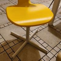 2 sedie uguali, gialle per scrivania bimbi!
