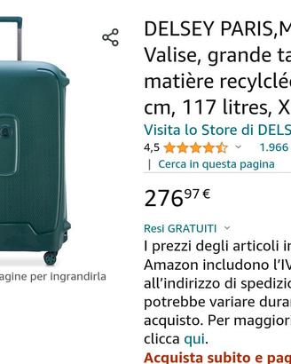 valigia Delsey verde