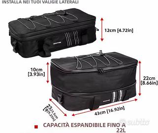 Borse aggiuntive valige moto da 22 litri