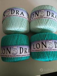 LOTTO 4 BOBINE 600 GR = 12 GOMITOLI PURO COTONE 