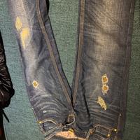 Jeans fracomina blu e dorati