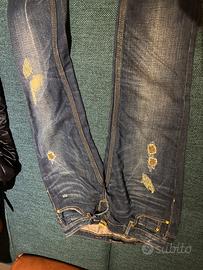 Jeans fracomina blu e dorati