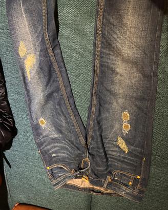 Jeans fracomina blu e dorati
