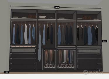 cabina armadio ikea 350cm x 246cm x 58cm 