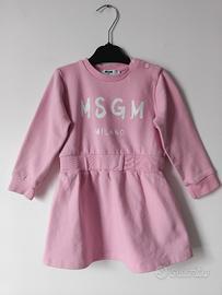 Abito in felpa rosa per bambina MSGM Kids