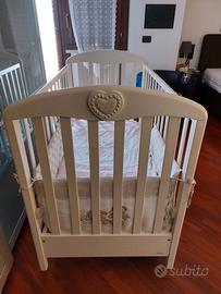 Lettino Mibb Cuore Perle Bianco