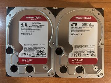2 Hard Disk 4TB WD Red WD40EFAX - Anche singoli