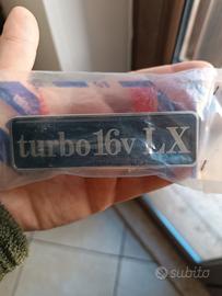 Targhetta anteriore Lancia Thema Turbo 16v LX 