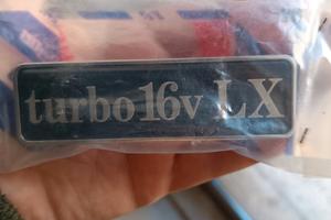 Targhetta anteriore Lancia Thema Turbo 16v LX 