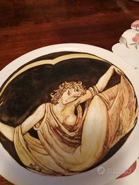 Piatto in ceramica da un'idea di Gio'Ponti. 