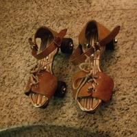 pattini vintage in cuoio  Gipron 