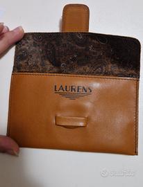 Custodia vintage LAURENS in pelle /tessuto paisley