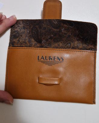 Custodia vintage LAURENS in pelle /tessuto paisley