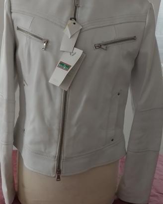 giacca in vera pelle artigianale Nuova di zecca 