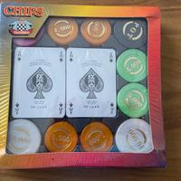 Set carte da gioco + fiches in Lire. Italocremona