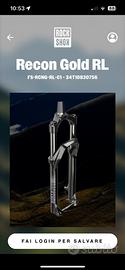 Forcella  Rock Shox- Recon Gold RL  100 mm