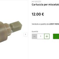 cartuccia miscelatore diametro 25