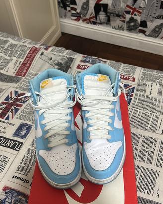 Nike Dunk High azzurre e bianche 42