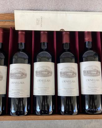 Cassetta vini ornellai verticale 2002
