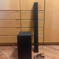 Soundbar e subwoofer