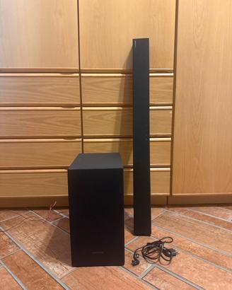 Soundbar e subwoofer