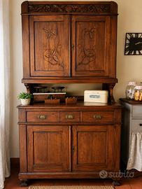 Credenza in ciliegio 4 ante intarsiate