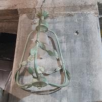 lampadario artigianale in ferro battuto 