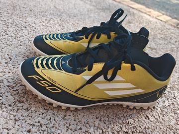 scarpe calcetto AdidasF50Messi NUOVE n 38 nero-oro